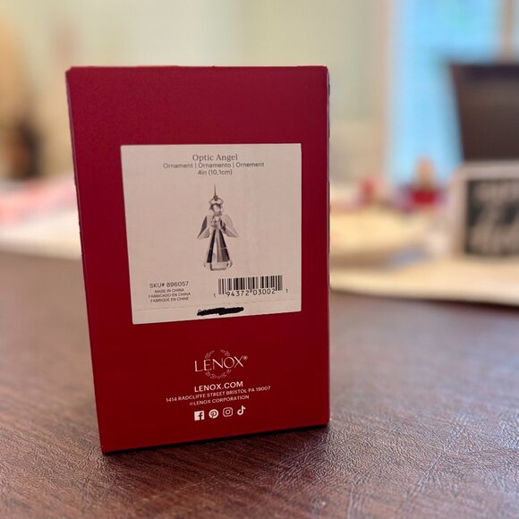 NWT Lenox Christmas Holiday Crystal Optic Angel Ornament - Picture 6 of 10